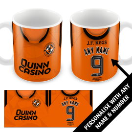 Dundee Utd Personalised Mug - Home Shirt 2024-25