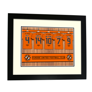 Dundee Utd Personalised Framed Print - Changing Room