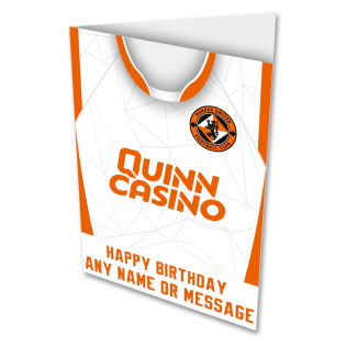 Dundee Utd Personalised Greeting Card Away Shirt 2024-25