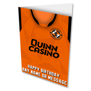 Dundee Utd Personalised Greeting Card Home Shirt 2024-25