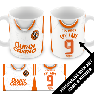 Dundee Utd Personalised Mug - Away Shirt 2024-25