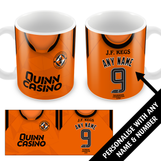 Dundee Utd Personalised Mug - Home Shirt 2024-25