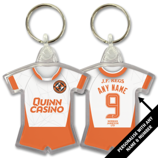 Dundee Utd - Personalised Shirt Keyring Away 2024-25