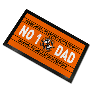Bar Runner - No.1 Dad -Black Edging 44x25cm