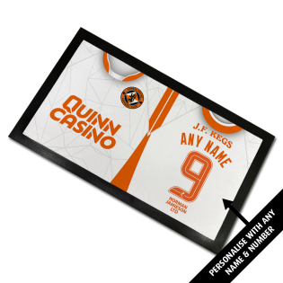  Dundee Utd Personalised Bar Runner - Away Shirt 2024-25 Black Edge