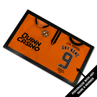  Dundee Utd Personalised Bar Runner - Home Shirt 2024-25 Black Edge