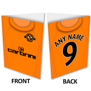 Dundee Utd Personalised Greeting Card Retro Home Shirt 2010 Name & Number