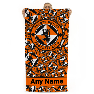 Dundee United Crest Mash Personalised Beach Towel