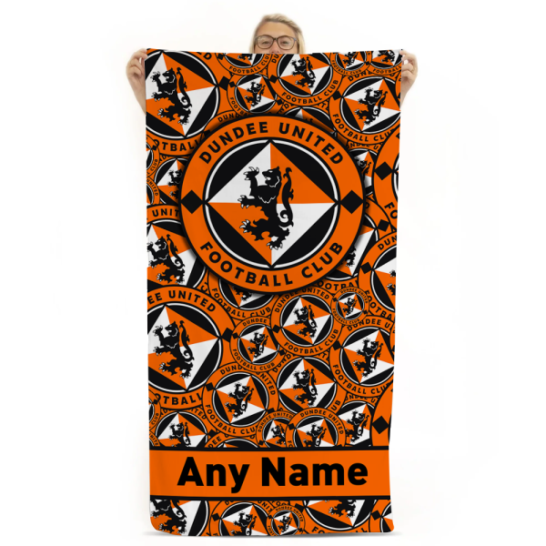 Dundee United Crest Mash Personalised Beach Towel