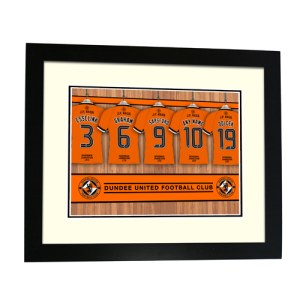 Dundee Utd Personalised Framed Print - Changing Room 2025-26