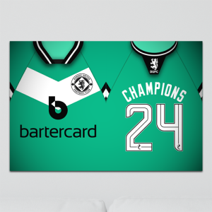 champions 2024 away shirt metal sign