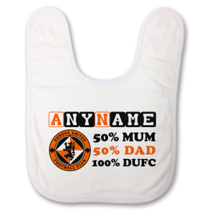 Dundee Utd Personalised Baby Bib Born A Terror