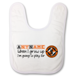 Dundee Utd Personalised Baby Bib When I Grow Up