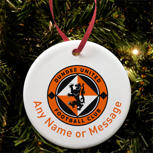 Dundee Utd Personalised Christmas Tree Decoration