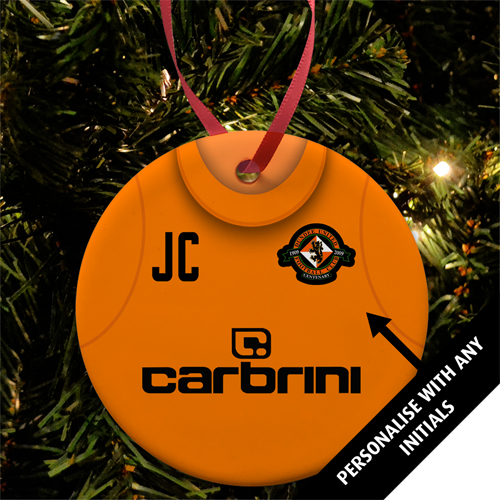  Dundee Utd Ceramic Bauble - Retro Home Shirt 2010