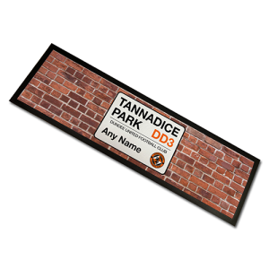 Bar Runner - Street Sign-Black Edging 88x25cm