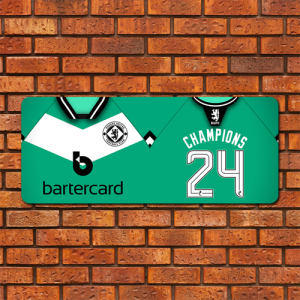 large champions 2024 away shirt metal sign