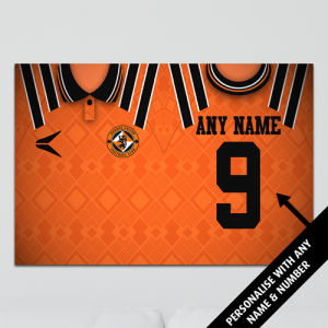 Dundee Utd Aluminium Wall Art - Retro Home Shirt 1993