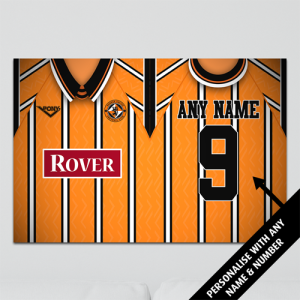 Dundee Utd Aluminium Wall Art - Retro Home Shirt 1994