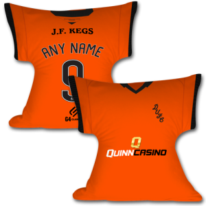 Dundee Utd Personalised Home Shirt Cushion 2022-2023
