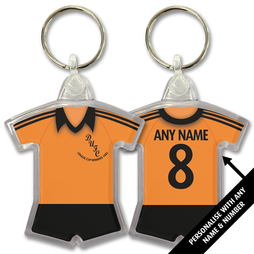 Dundee Utd Retro Shirt Keyring Home 1982