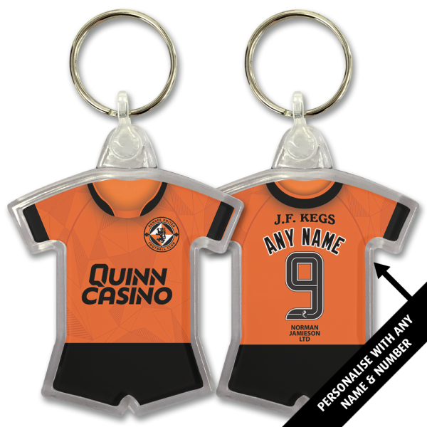 Dundee Utd - Personalised Shirt Keyring Home 2024-25