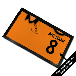 Black Edge Personalised Bar Runner - Retro Home Shirt 1982