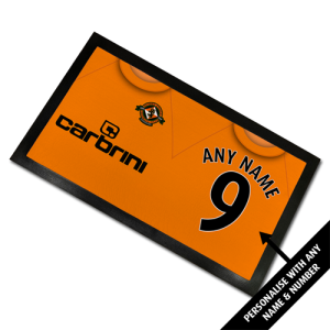 Black Edge Personalised Bar Runner - Retro Home Shirt 2010