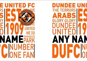 Dundee Utd Personalised Thermos Stainless Steel - Text