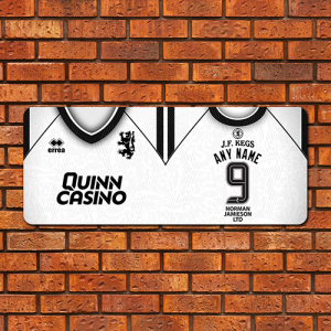 Dundee Utd Personalised Aluminium Wall Art - Away Shirt 2025-26