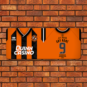 Dundee Utd Personalised Aluminium Wall Art - Home Shirt 2025-26
