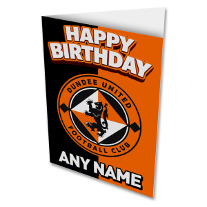 Dundee United Personalised Greeting Card Happy Birthday Crest 1