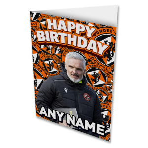 Dundee United Personalised Greeting Card Happy Birthday Jim Goodwin