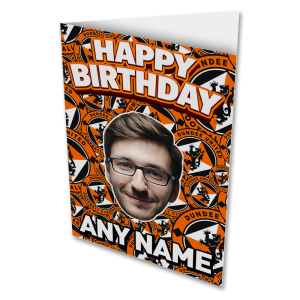 Happy Birthday Personalised Greeting Card Crest Mash Photo & Name Upload