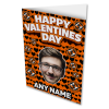 Happy Valentines Day Personalised Greeting Card Love Hearts Photo & Name Upload
