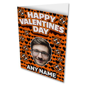 Happy Valentines Day Personalised Greeting Card Love Hearts Photo & Name Upload