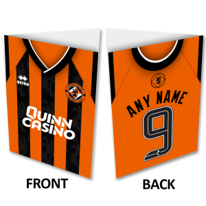 Dundee Utd Personalised Greeting Card Home Shirt 2025/26 Name & Number