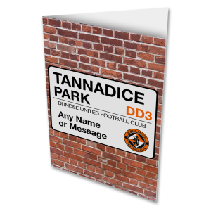 Dundee United Personalised Greeting Card Street Sign