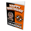 Happy Birthday Personalised Greeting Card Photo & Name Upload Worlds Best Grandma