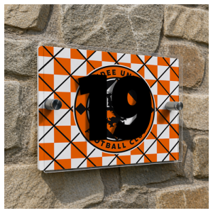 Alternative view of Dundee United FC Personalised House Number Plaque Checkerboard