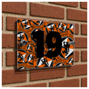 Dundee United FC Personalised House Number Plaque Crest Mash