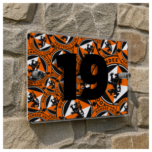 Alternative view of Dundee United FC Personalised House Number Plaque Crest Mash
