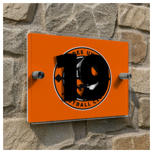 Alternative view of Dundee United FC Personalised House Number Plaque Crest