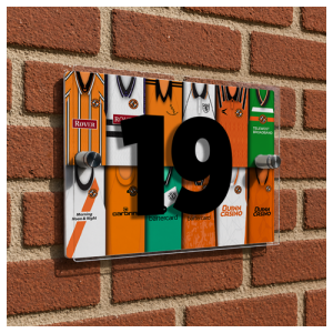 Dundee United FC Personalised House Number Plaque Retro Shirts