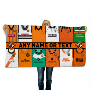Personalised Beach Towel Dundee United Kit Montage