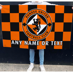 Dundee United Personalised Flag Checkerboard