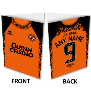 Dundee Utd Personalised Greeting Card Home Shirt 2026/27 Name & Number